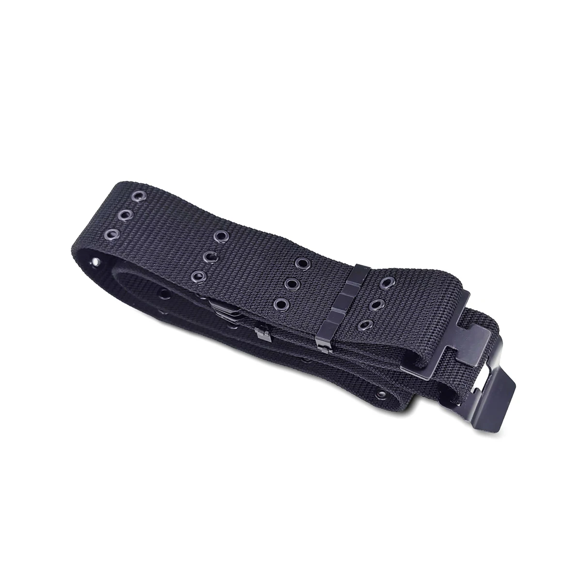 Cinturón tejido con hebilla de aguja de doble fila para hombre, cinturón de trabajo al aire libre para deportes de ocio con pantalones cargo, cinturón vaquero - imagen 2