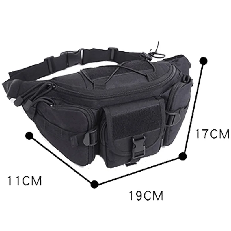 Riñonera para exteriores para hombre, impermeable, Molle, camuflaje, caza, senderismo, escalada, nailon, cinturón para teléfono móvil, bolsas de combate - imagen 2