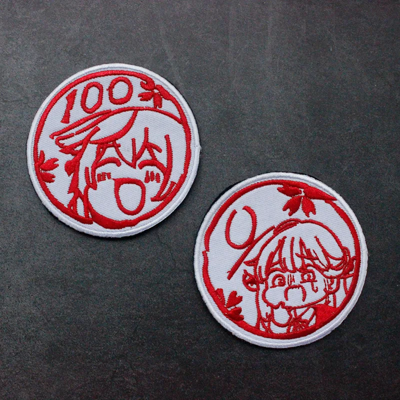 Arquivo azul creativo, 100 puntos, brazalete bordado muy feliz, insignia de moral táctica, mochila, parches de gancho y bucle para ropa