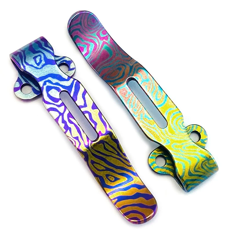 Abrazadera de Clip de bolsillo de aleación de titanio para cuchillo colorido, para Benchmade Griptillian 551 Bugout 535 940 Bailout Emerson Commander ZT 0640 - imagen 5