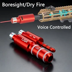 12GA 9mm 22LR 223rem controlado por voz entrenador de emisión láser rojo disparar láser entrenamiento de fuego seco calibrador de luz infrarroja