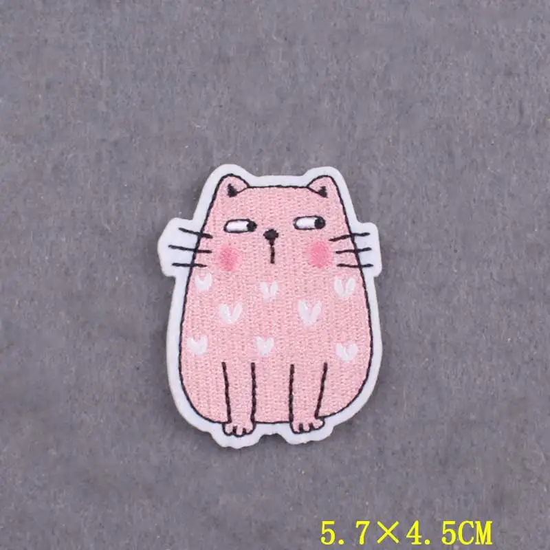 De dibujos animados lindo Animal parche hierro en parches para ropa de rayas ropa de parches bordada Thermoadhesive parches Ropa Decoración - imagen 4