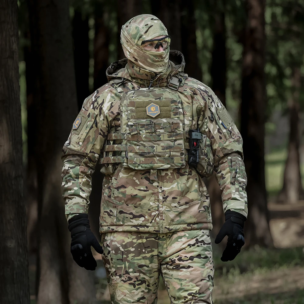 Emersongear etiqueta azul Musk-Ox abrigo táctico chaqueta a prueba de viento deportes al aire libre Camping desplazamientos senderismo caza ergonómico EMB9756 - imagen 5