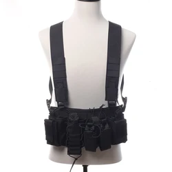 Chaleco táctico D3 AK MOLLE con acolchado para hombros y caza