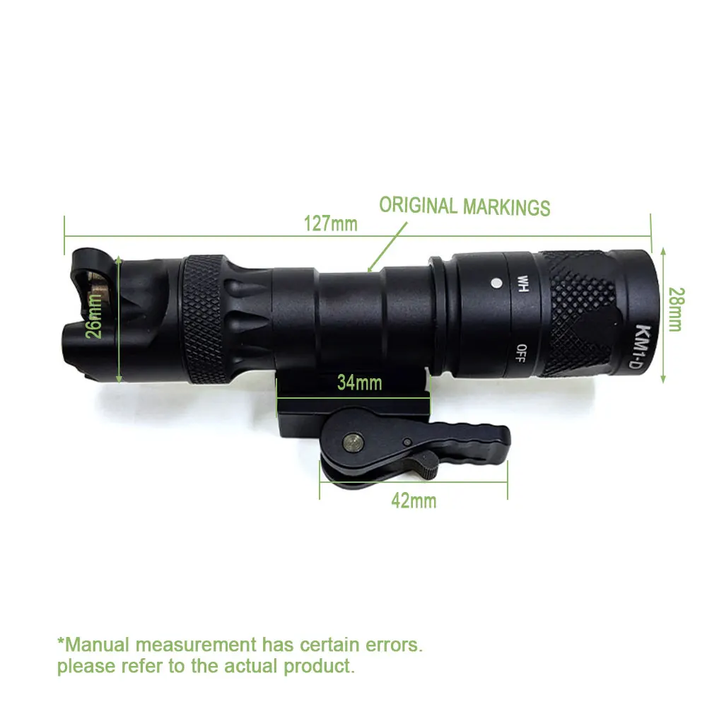SOTAC GEAR-luz táctica M323V IR, linterna compatible con carril de 20mm, luces de explorador de armas de caza con interruptor de presión remoto - imagen 4