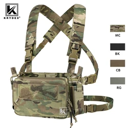 KRYDEX D3CRM Chaleco táctico ligero con MOLLE para airsoft y caza