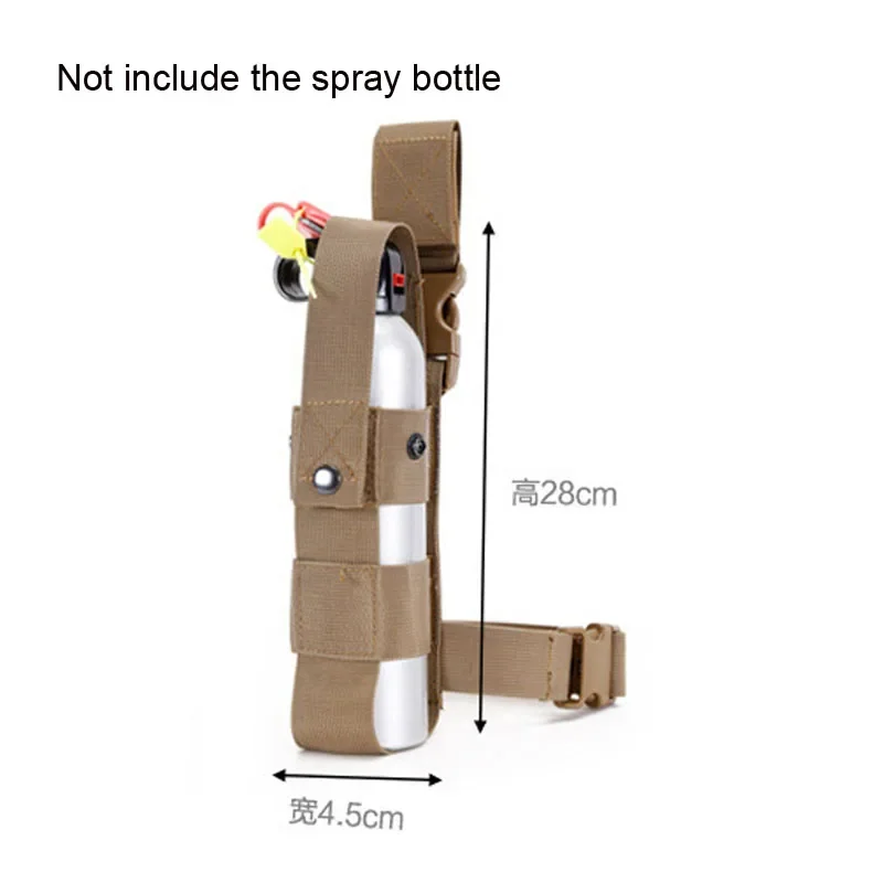 Funda para botella de agua con pierna caída, soporte para pulverizador de pimienta, bolsa ajustable para espray de pimienta en el muslo, bolsa abierta para muslo MK9 para izquierda/derecha - imagen 2