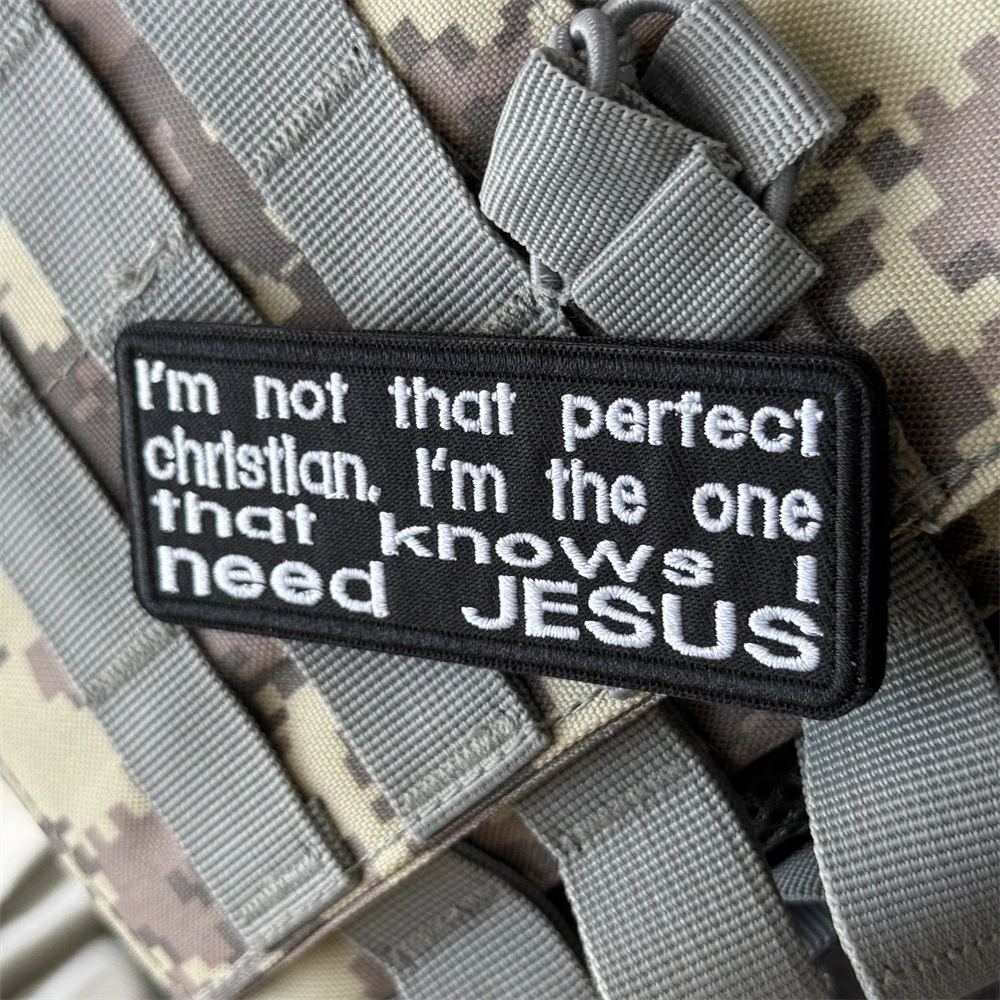 Josué 1:9 parche para versículo de la Biblia bordado gancho y bucle apliques religioso cristiano insignia de moral táctica parches pegatina militar - imagen 4