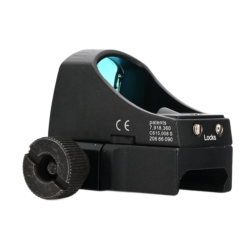 1 mira de pistola de punto rojo de aluminio ligero con control de luz ambiental y base de riel Picatinny de 20 mm - imagen 4