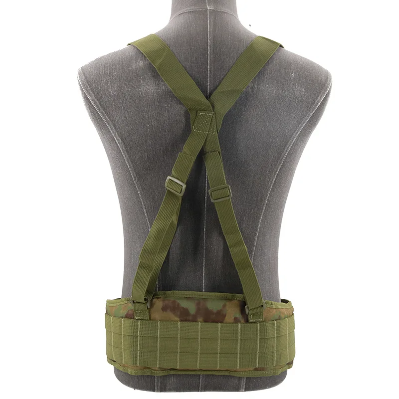 FG atacs-Chaleco táctico Molle con cinturón, faja militar en forma de H con correa para el hombro, chaleco con cinturón ajustable de caza acolchado suave - imagen 3