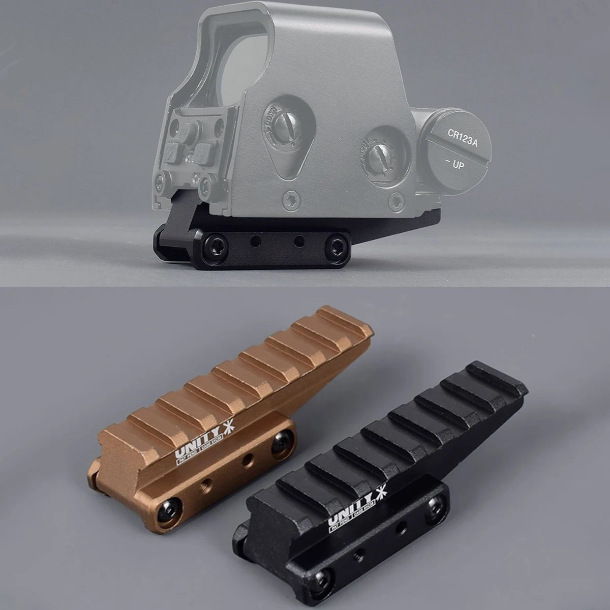 Mira telescópica táctica 558, montaje elevador rápido, alcance holográfico, Base de montaje aumentada para 551 553 558 LP LC, mira de punto rojo