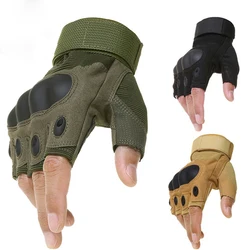 Guantes Paintball medio dedo nudillos duros transpirables hombre