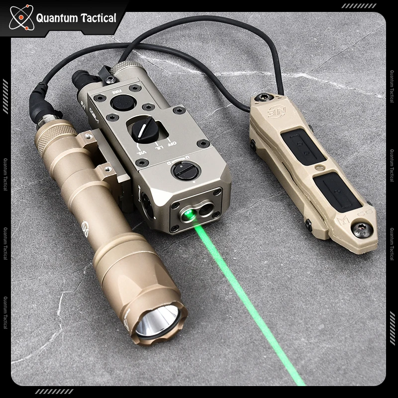 CQBL-1 de Metal WADSN rojo verde azul punto IR láser Airsoft Surefir M600C arma de caza linterna con interruptor de Control Dual SF PEQ - imagen 2