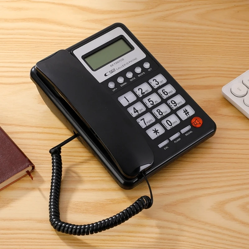 Teléfonos fijos con cable, escritorio, almacenamiento números teléfono con cable para hogar/Hotel/Oficina, envío directo - imagen 5