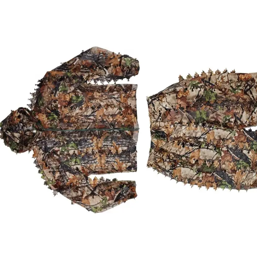 Conjunto de traje de pantalones Ghillie de camuflaje biónico ultraligero resistente a infrarrojos IR