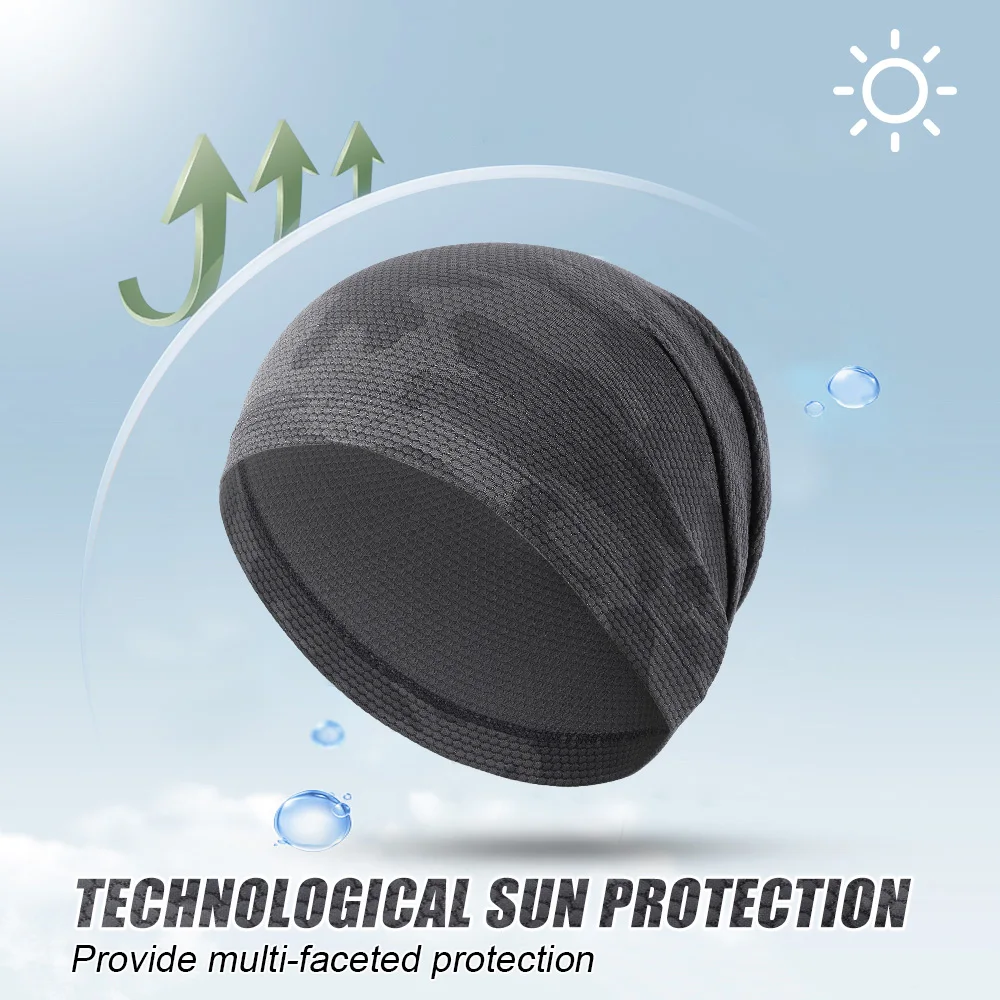 Gorro para correr, gorro refrescante con calavera, transpirable, absorción del sudor, gorra con protección solar para exteriores, senderismo, viajes, escalada, deportes de acampada - imagen 3