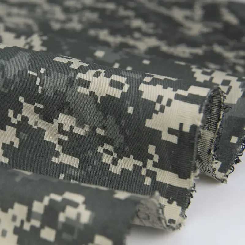 Tela de camuflaje Digital urbano de 1,48 M de ancho, tela de camuflaje Digital del Ejército de EE. UU., mosaico gris, Beige y blanco, tela de sarga de algodón y poliéster - imagen 5