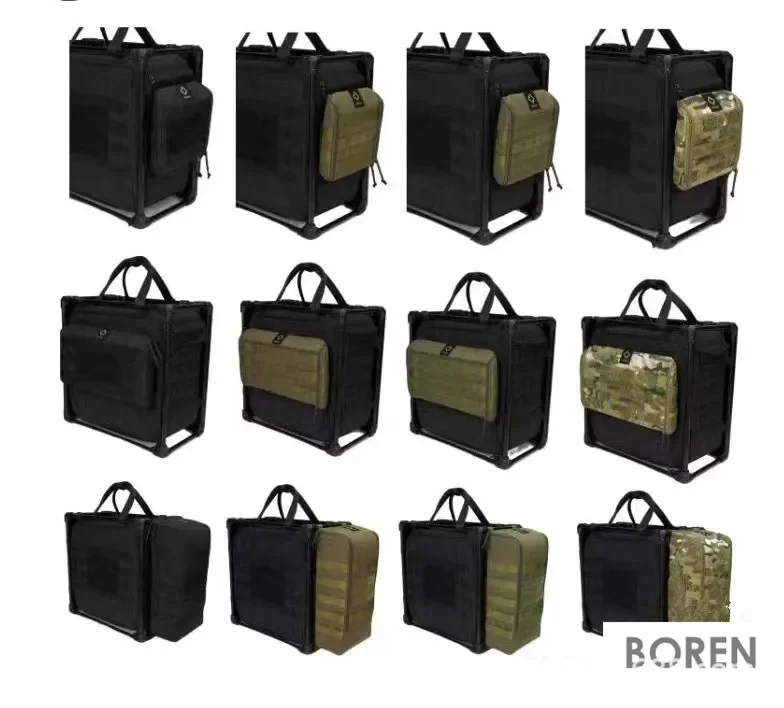 H-Bolso táctico para colgar en el escritorio, bolsa de almacenamiento plegable, lateral, todo XS - imagen 5