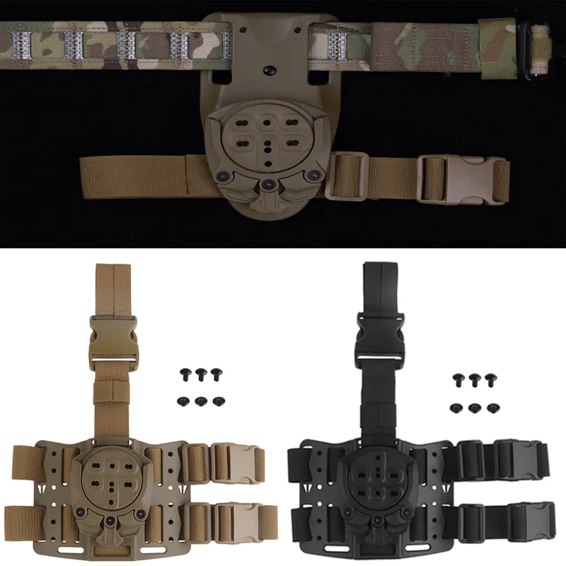 Cubierta de mango rápido con ángulo ajustable libre de 360 grados, adaptador de base, correa, cubierta de pierna, cubierta de pierna de liberación rápida