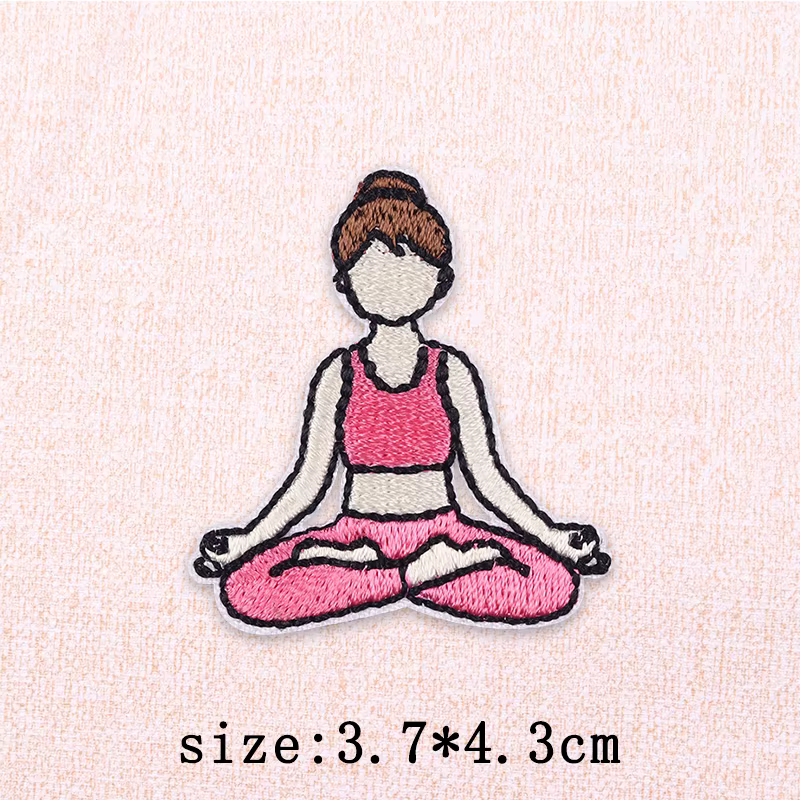 Parche bordado termoadhesivo bailarina yoga – Aplique decorativo ropa - imagen 5