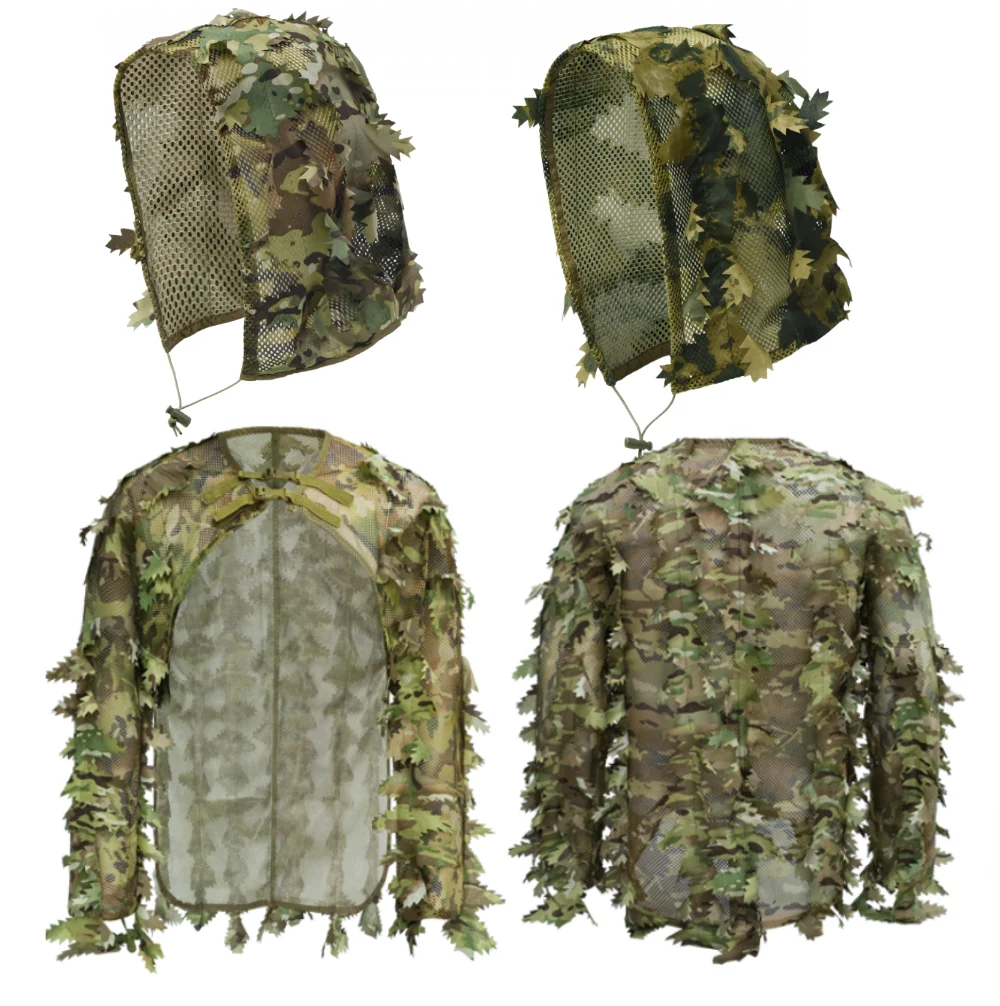 Traje de camuflaje táctico de jungla de caza estilo capa, traje Geely, traje de juego ligero CS transpirable - imagen 2