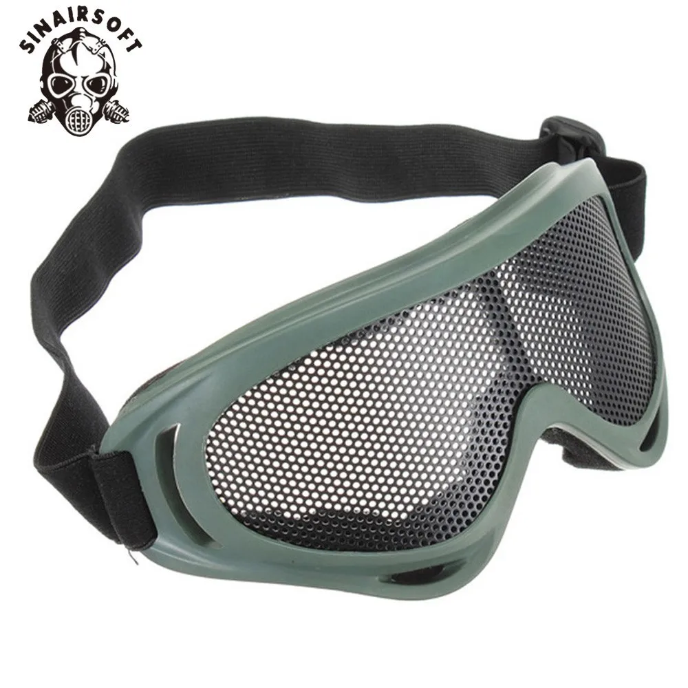 SINAIRSOFT gafas tácticas de malla metálica para Airsoft Paintball caza gafas protectoras de seguridad al aire libre - imagen 3