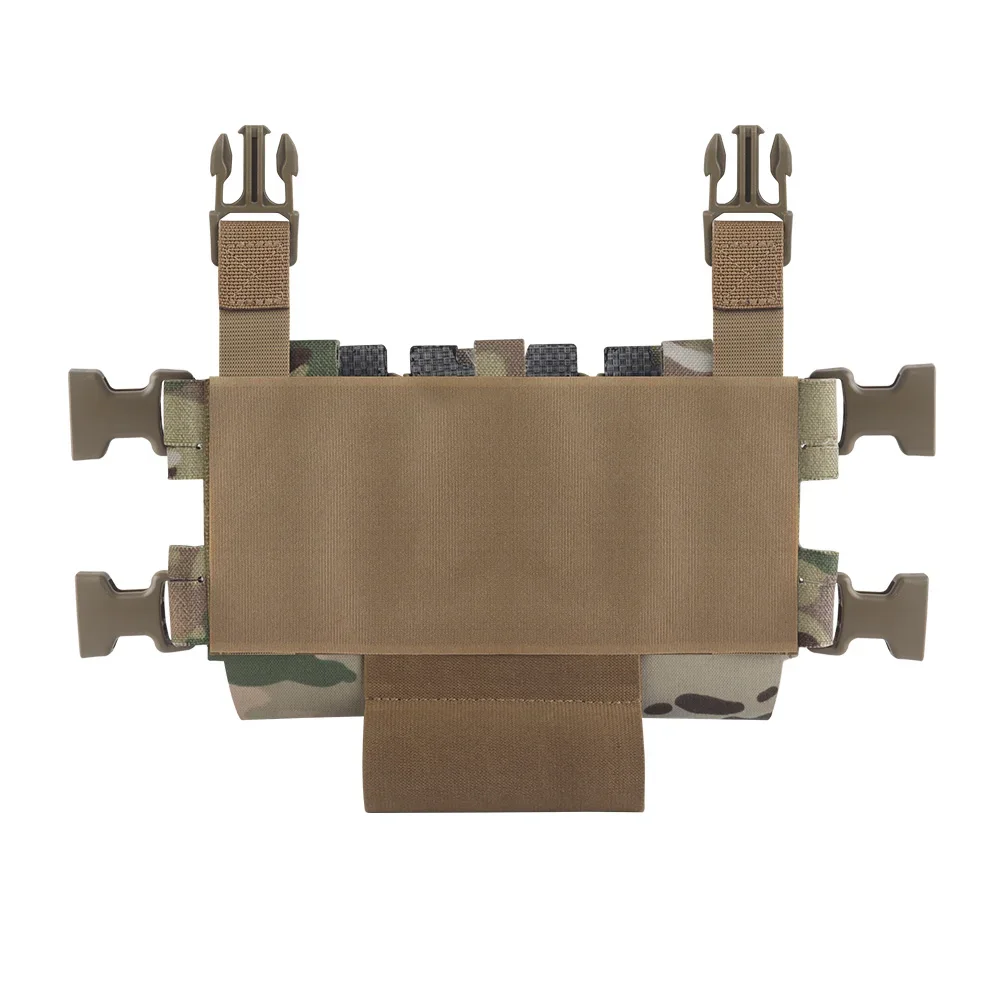 = Triple bolsa Magzine 5,56, chaleco táctico multifunción, Panel frontal, liberación rápida, caza, Airsoft, aparejo de pecho, accesorios para chaleco - imagen 4