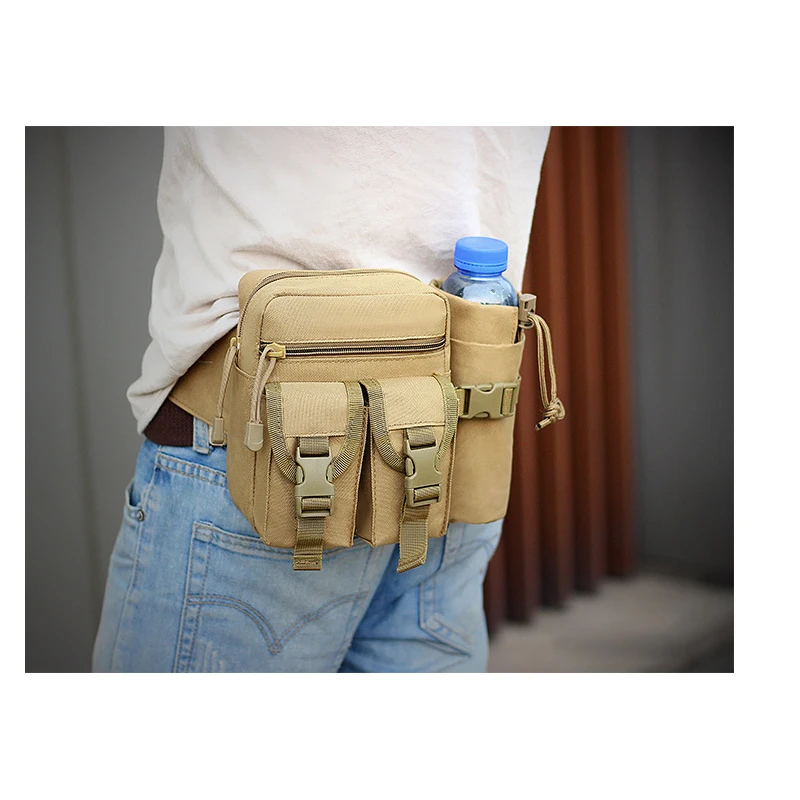 Riñonera táctica para hombre, bolsa de nailon para senderismo, botella de agua, teléfono, deportes al aire libre, caza, escalada, Camping, cinturón - imagen 2
