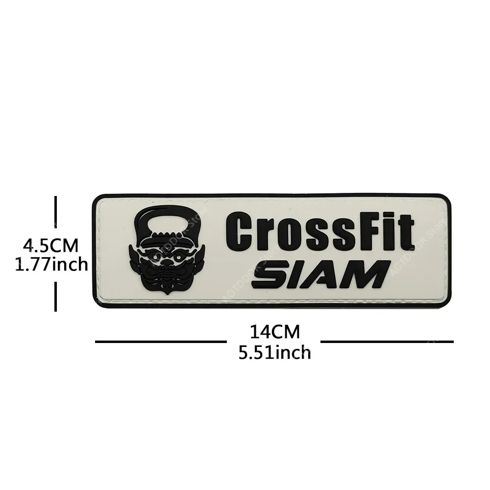CROSSFIT SIAM I CHOOSE VIOLENCE CrossFit etiquetas de nombre parche apliques etiqueta de costura Punk Biker ropa pegatinas accesorios de ropa - imagen 3