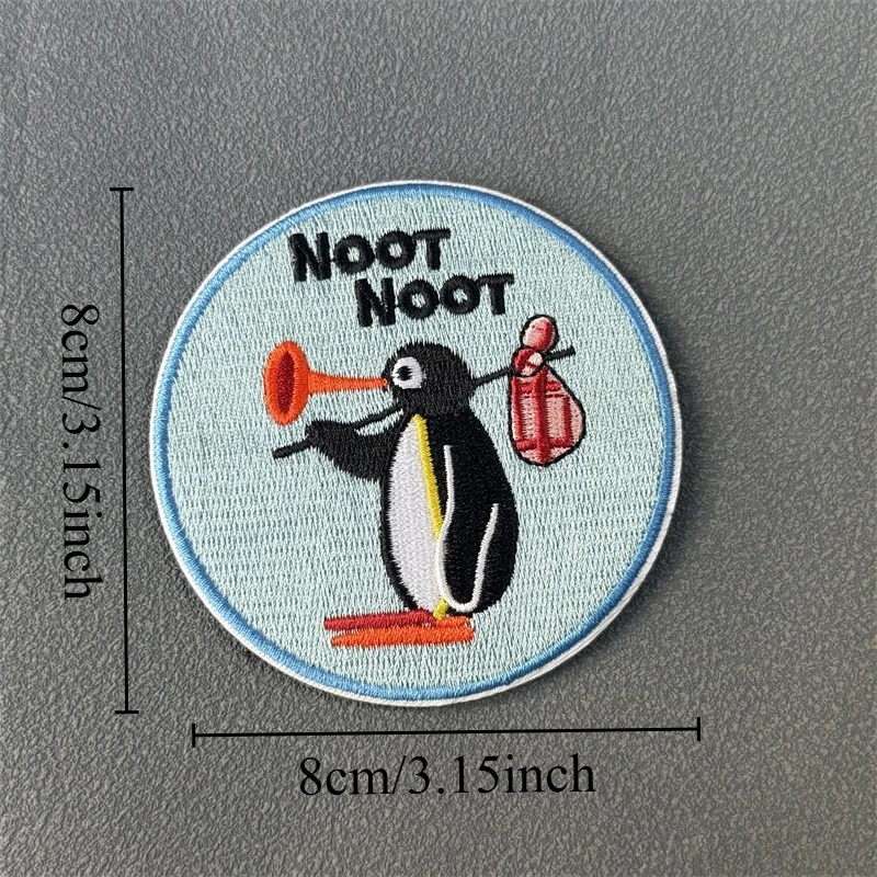 Parche "cute pingüino", insignia de moral táctica, gancho bordado y bucle, mochila, ropa, accesorios decorativos, pegatina, brazalete - imagen 5