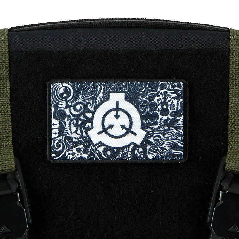Brazalete rectangular táctico con impresión de parche de base SCP para decoración de mochila de ropa - imagen 4