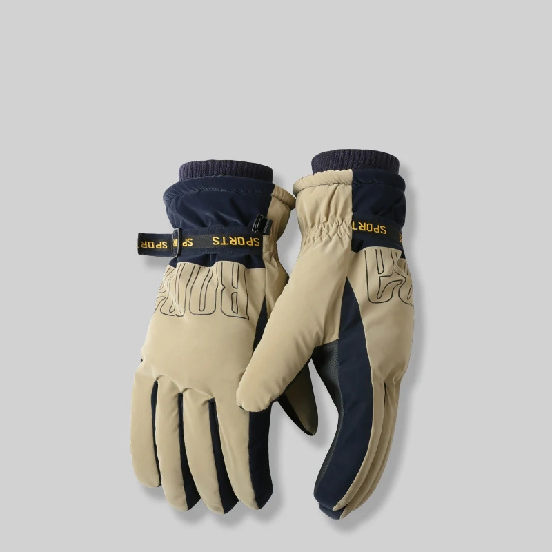 JSJM-guantes de esquí para hombre y mujer, manoplas cálidas para deportes al aire libre, resistentes al frío, impermeables, ultragruesas para Snowboard, Unisex - imagen 5