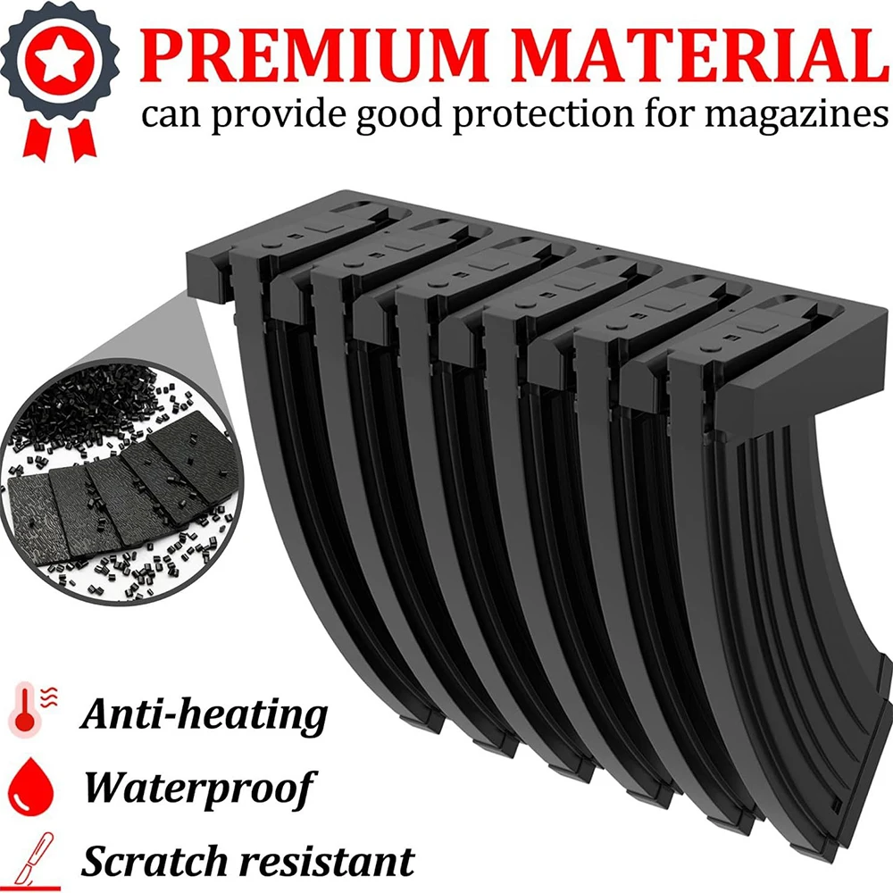 Soporte de pared para revistas tácticos con 6 ranuras, estante magnético estándar para Mag, soporte magnético para AR Mag, estante de almacenamiento para revistas, soporte de exhibición - imagen 2