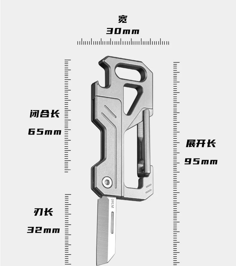 LLavero de aleación de titanio de alta gama, hebilla Universal de suspensión rápida M390Edc de alta dureza - imagen 4