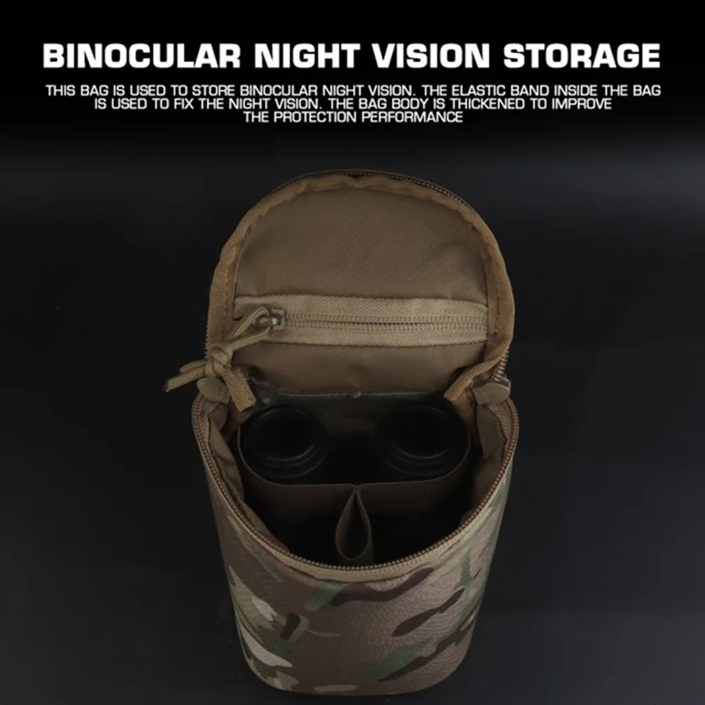 Bolsa táctica para gafas de visión nocturna Binocular NVG, bolsa de almacenamiento acolchada suave, bolsa Molle para la cintura - imagen 4