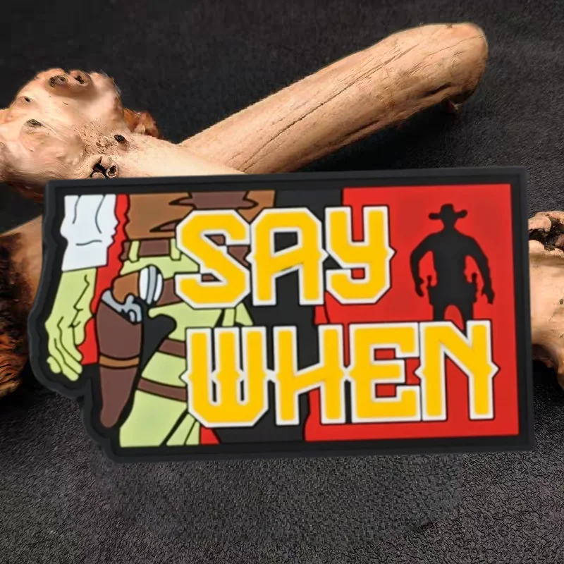 Di cuando parche de PVC 3D, brazalete táctico con gancho y bucle, insignia de moral, accesorio, mochila, pegatinas decorativas, parches para ropa