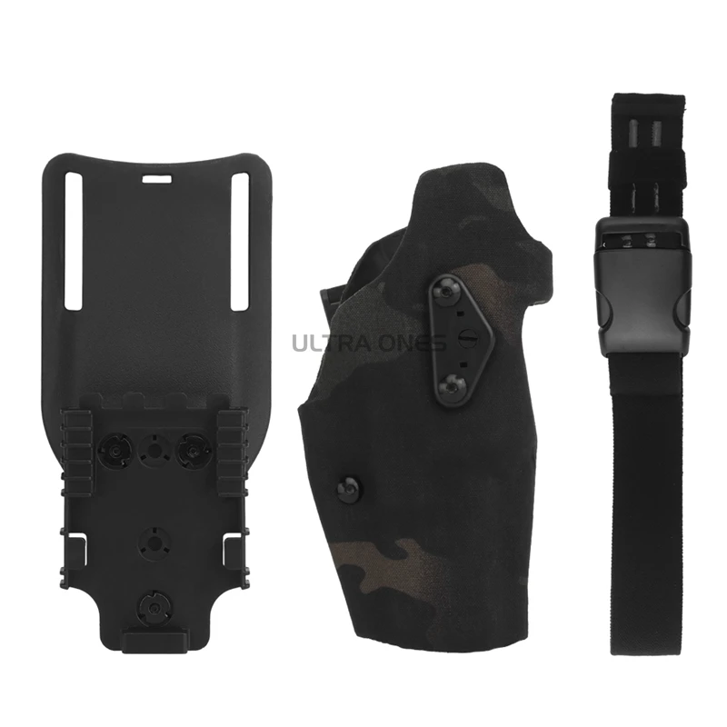 Funda de pistolas tácticas para Glock 17, fundas de pierna de liberación rápida, soporte para pistola de Airsoft de mano derecha, portador de pistola de caza G17 - imagen 2