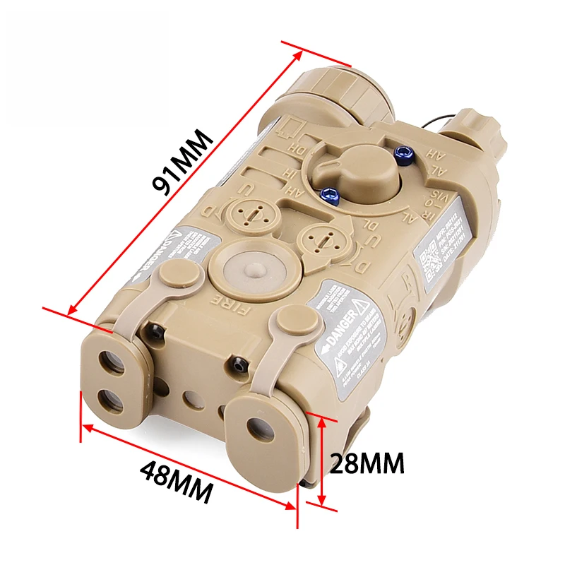 WADSN táctico NGAL láser maniquí caja de batería de plástico de nailon edición no funcional decoración 20mm Rail Hunt arma de luz - imagen 4