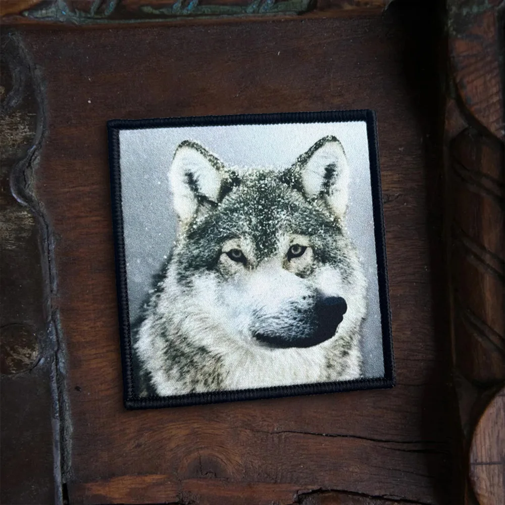 Parches tácticos de lobo para ropa, divertido cierre de gancho y bucle, insignia de moral militar Chevron, brazalete, mochila, pegatinas decorativas - imagen 4