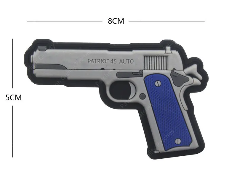 Pistola 3D de PVC 1911, armas MK AK AK47, Parche de sujeción, insignia de táctica militar de combate para mochila - imagen 4