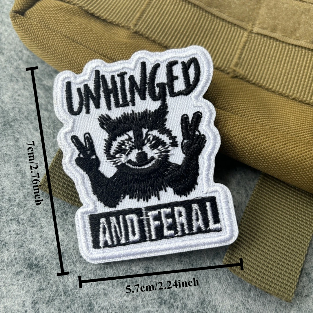Parches tácticos Possum, parche de gancho y bucle bordado de mapache divertido, brazalete militar de moral, insignia, mochila, pegatinas para ropa - imagen 5