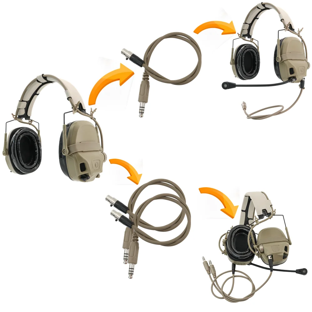 Auriculares tácticos militares TS TAC-SKY, cascos digitales duales DPS AMP, compatibles con versión militar PTT - imagen 4