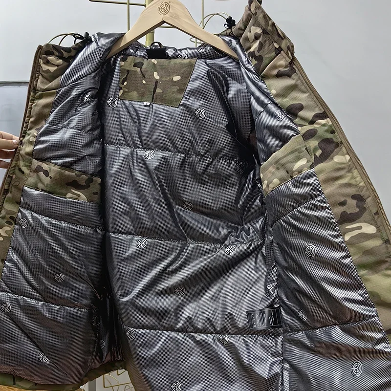 Conjunto de caza al aire libre para invierno, chaqueta impermeable gruesa y cálida de camuflaje, pantalones, ropa para hombre, uniforme táctico, trajes Ghillie resistentes al desgaste - imagen 3