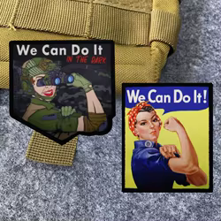 WE CAN DO IT Mark-parches de tela con estampado para chica, pegatina de mochila táctica de chica Sexy, parche militar en la oscuridad, insignia de moral