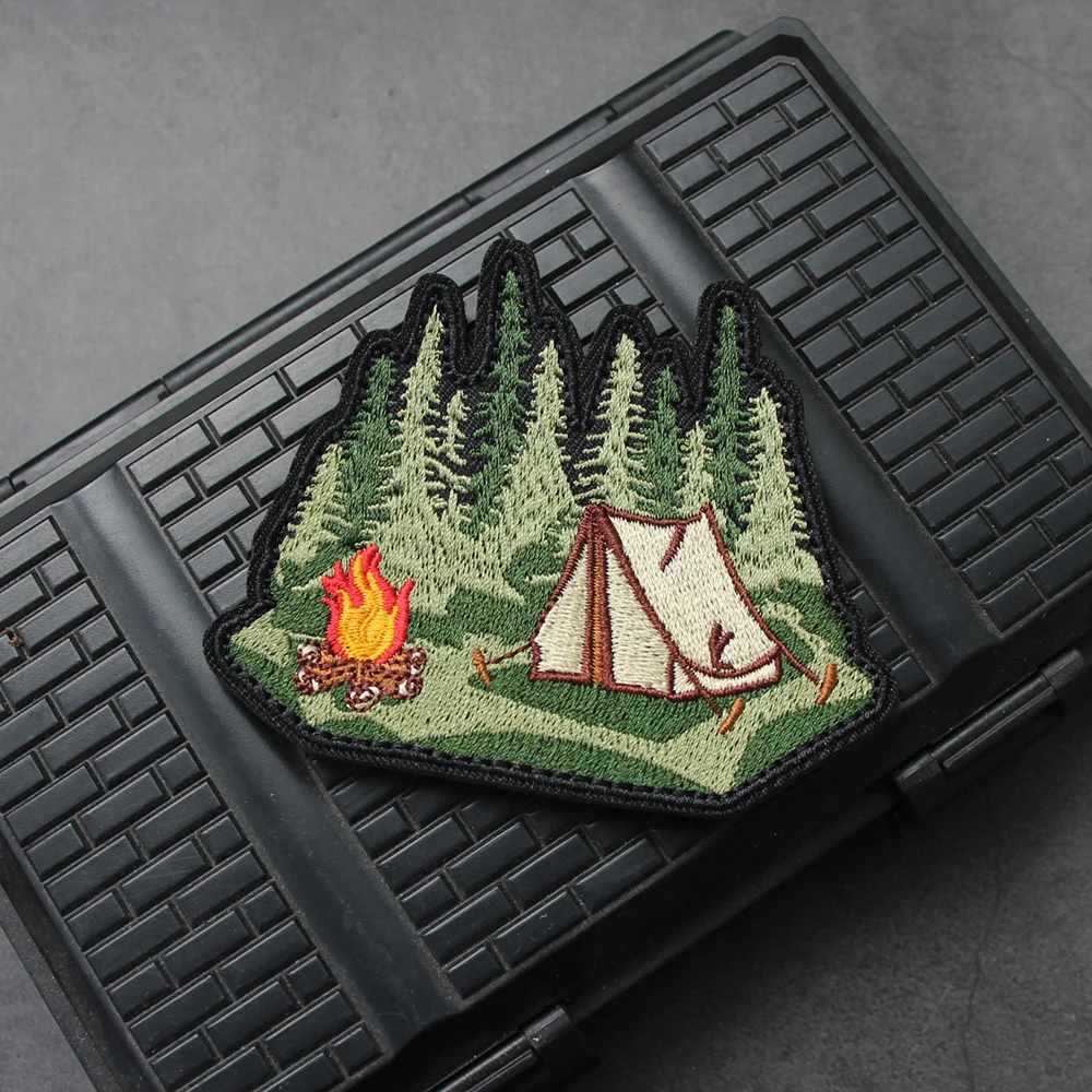 Parche bordado para acampada, tienda de campaña, brazalete táctico de jungla para entusiastas del aire libre, ropa, decoración de mochila - imagen 5