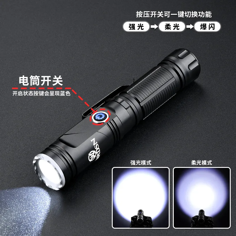 Linterna giratoria multifuncional para caza, equipo táctico brillante para acampar al aire libre - imagen 4