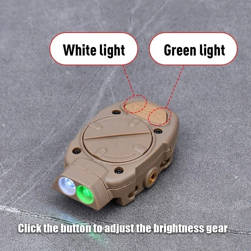 Luz de casco táctico para exteriores, lámpara de interruptor de seguridad IR rojo y verde, Mini casco rápido, linterna de señal de supervivencia militar, compatible con riel de 20MM - imagen 4