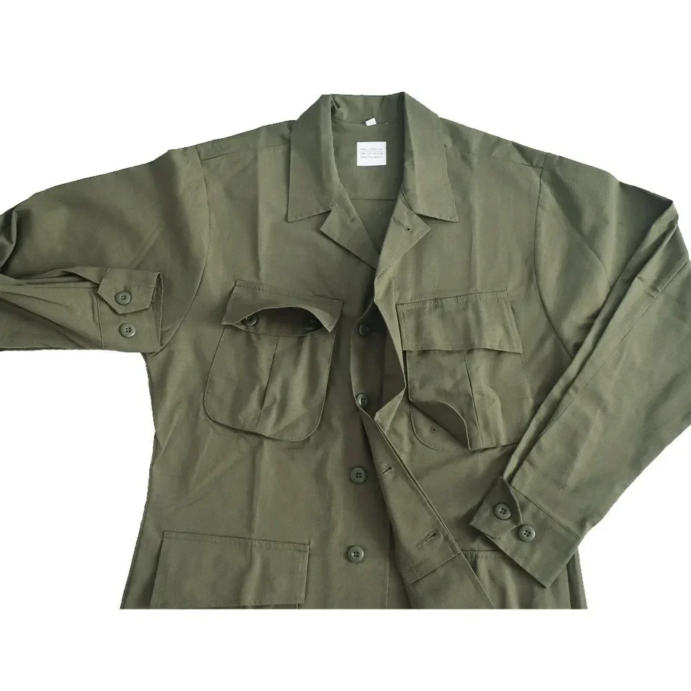 Chaqueta vietnamita para hombre, chaqueta táctica verde TCU, abrigo táctico de entrenamiento de estilo Retro, chaqueta WW2 - imagen 2