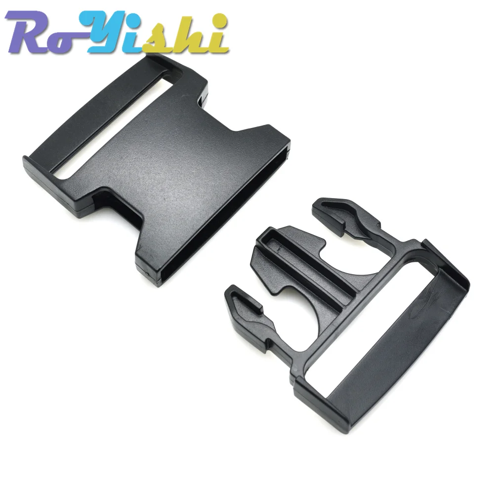 Hebillas de Liberación lateral planas de plástico, correas ajustables para bolsa de deporte al aire libre, hebilla de bolsa de viaje, tamaño de 60mm, 1 piezas - imagen 5