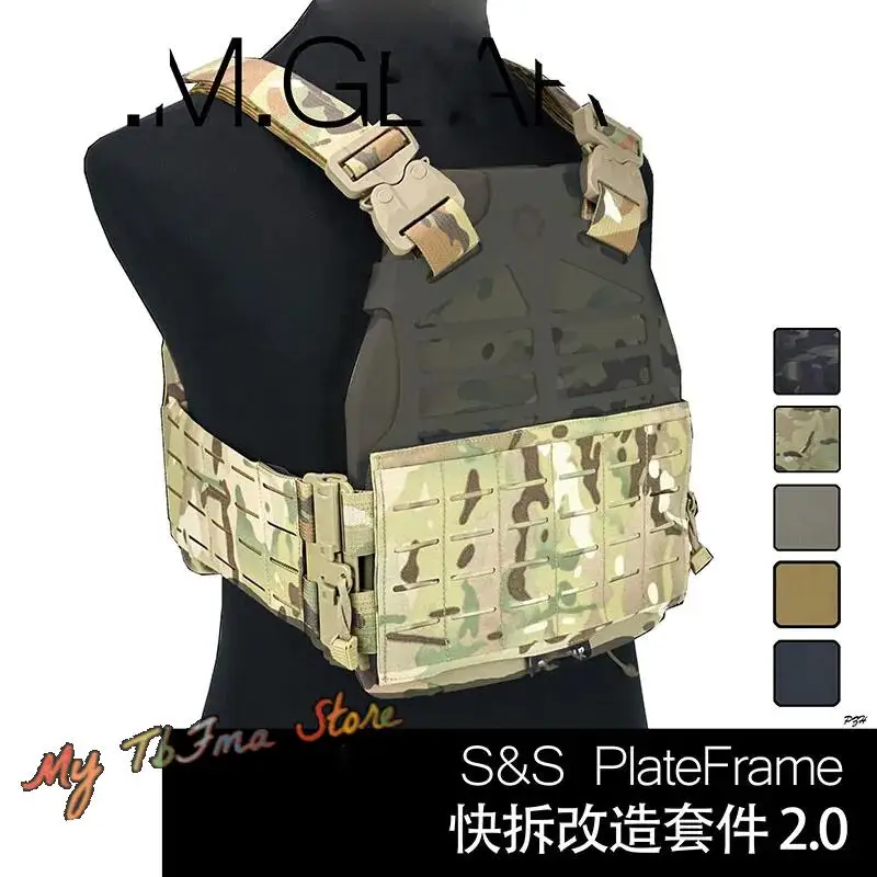 Chaleco táctico Molle de corte láser, Correa Cummerbund de liberación rápida, Kit de reequipamiento 2,0 para TMC Emerson SS, marco de placa - imagen 3